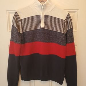 GREAT PRICE! NAUTICA BOYS 1/4 MOCK NECK 1/4 ZIP